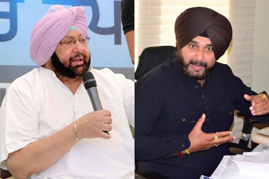 File photos of Navjot Singh Sidhu and Captain Amarinder Singh.