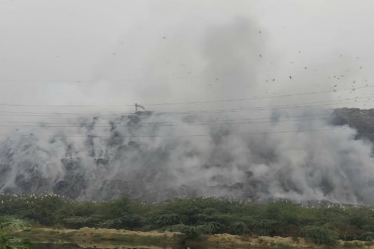 A fire broke out at the Ghazipur landfill site on Tuesday night. 