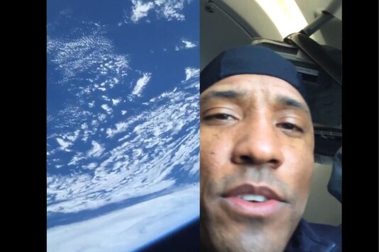Glover shared his first video from space, looking at the Earth through the window of Dragon Resilience spacecraft. (Credit: Victor Glover/Twitter)