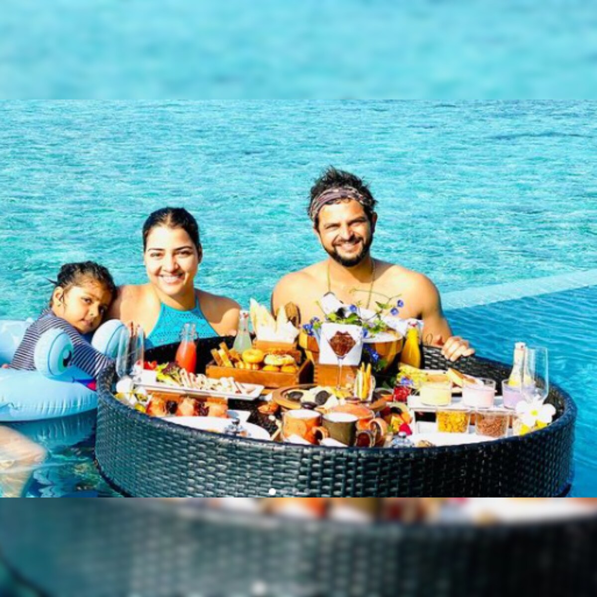 Suresh Raina Enjoys 34th Birthday with Family in Maldives; See Pics of their Lavish Breakfast