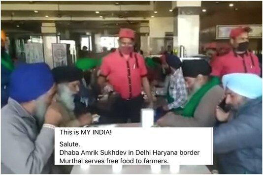 Murthal dhaba serves food to farmers | Image credit: Facebook