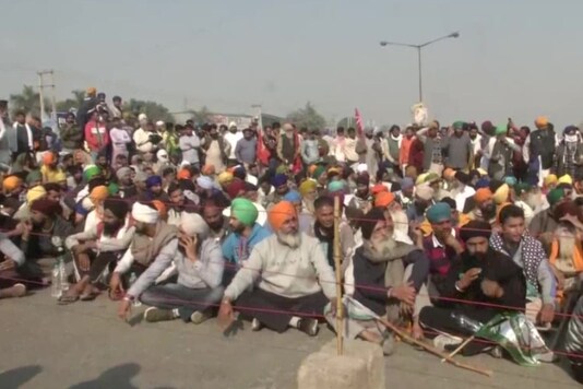 Farmers continue their protest against the farm laws at Singhu border (Delhi-Haryana border). (ANI)
