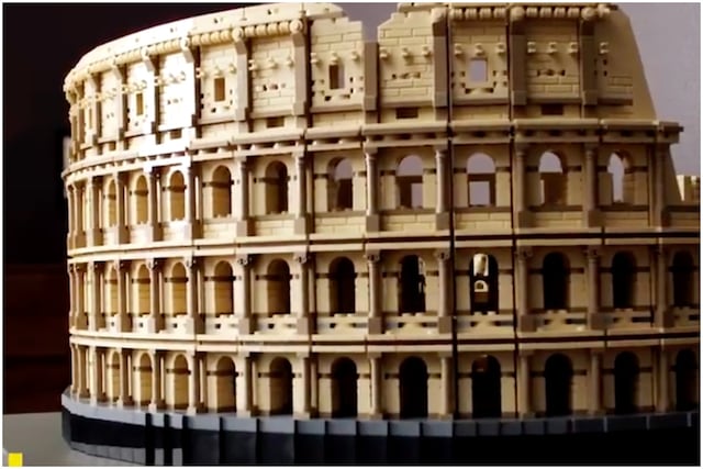 The Lego Colosseum is the giant ever model the company has built with 9,000 pieces | Image credit: YouTube