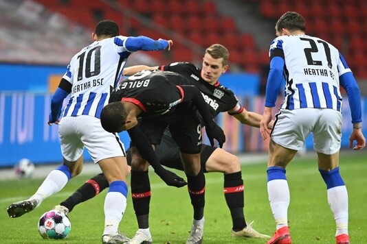 Bayer Leverkusen-Hertha Berlin (Photo Credit: AP)