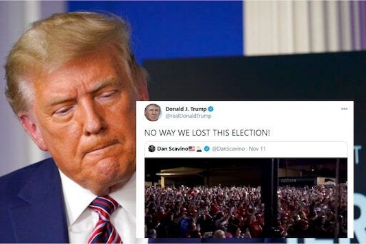 Trump posted a short video of one of his campaign rally which showed Republican supporters and reiterated that there's 'no way they lost the elections'.