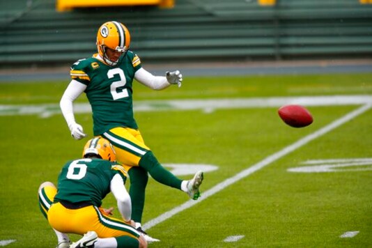Green Bay Packers' Mason Crosby warms up before an NFL football game against the Minnesota Vikings Sunday, Nov. 1, 2020, in Green Bay, Wis. (AP Photo/Matt Ludtke) Green Bay Packers' Mason Crosby warms up before an NFL football game against the Minnesota Vikings Sunday, Nov. 1, 2020, in Green Bay, Wis. (AP Photo/Matt Ludtke)