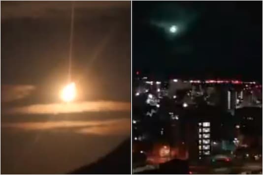 Meteor light illuminates the night sky in many parts of Japan. Meteor light illuminates the night sky in many parts of Japan.