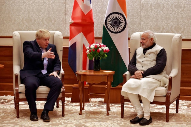 File photo of PM Narendra Modi with British PM Boris Johnson. (Reuters)