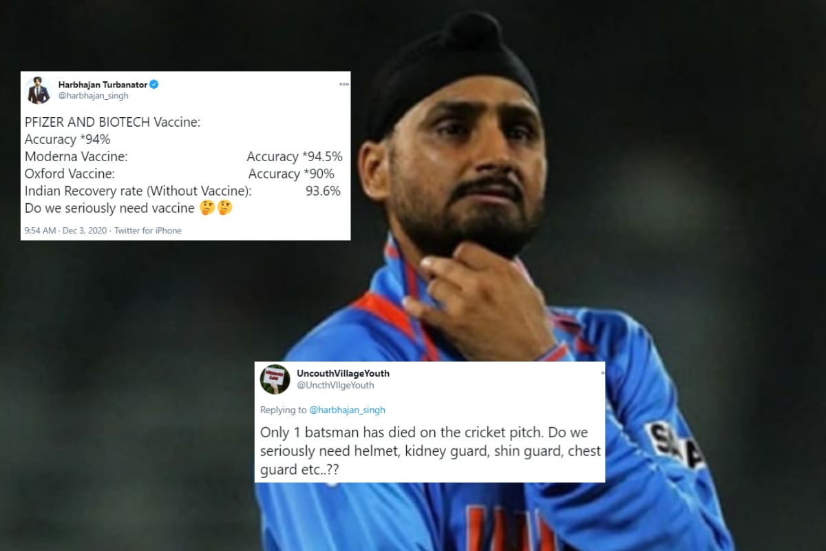 Read more about the article Harbhajan Singh Thinks Indians Do not Want Covid-19 Vaccine, Twitter Does the Math for Him