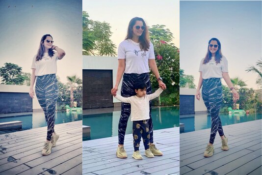 Sania Mirza with her son Izhaan Mira-Malik (Photo Credit: Sania Mirza/Instagram)
