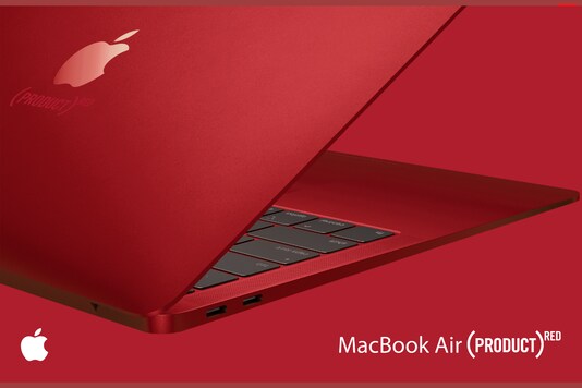 The (PRODUCT)RED MacBook concept made by Reddit user u/17parkc.
