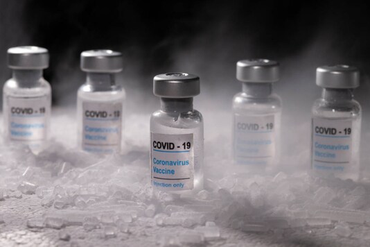 Vials labelled 