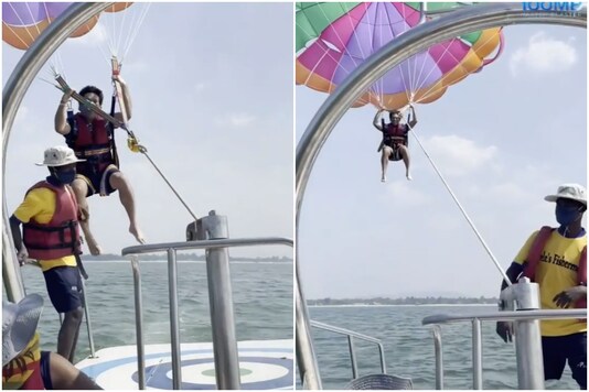 Sachin Tendulkar shared a video of him parasailing with his fans on social media | Image credit: Instagram