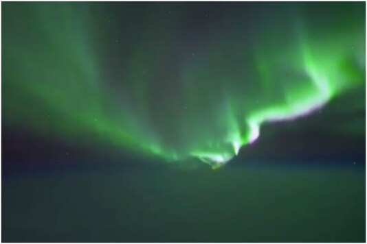 Northern Lights as seen from space | Image credit: Twitter