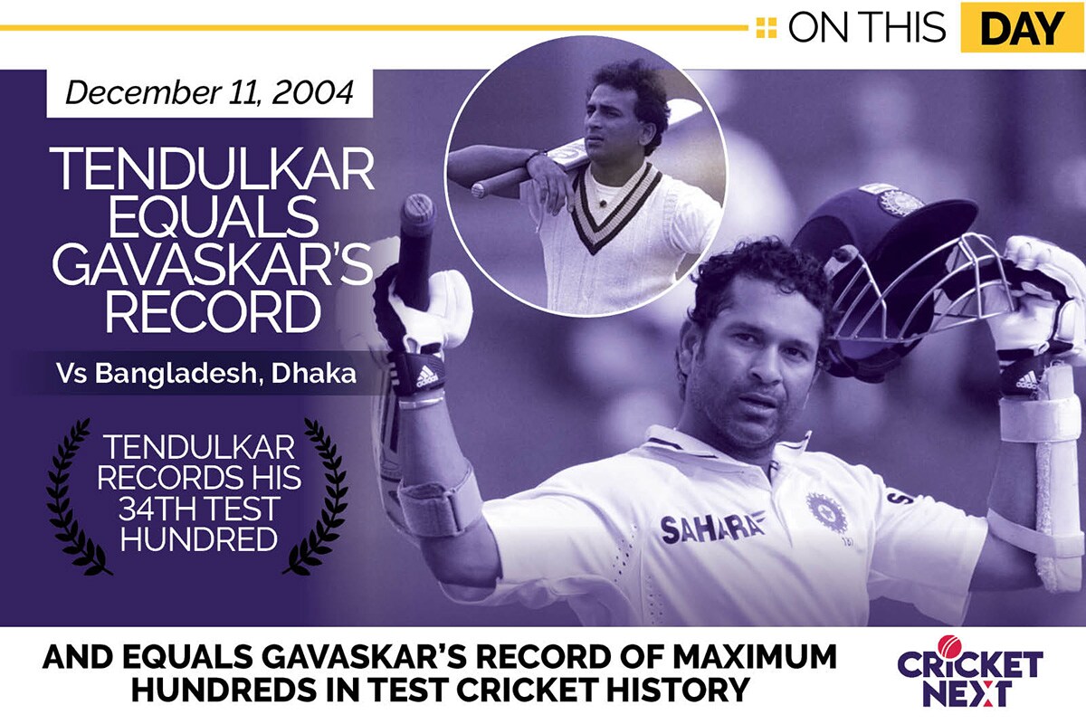 On This Day, December 11 2004 - Sachin Tendulkar Equals Sunil Gavaskar's Test Record
