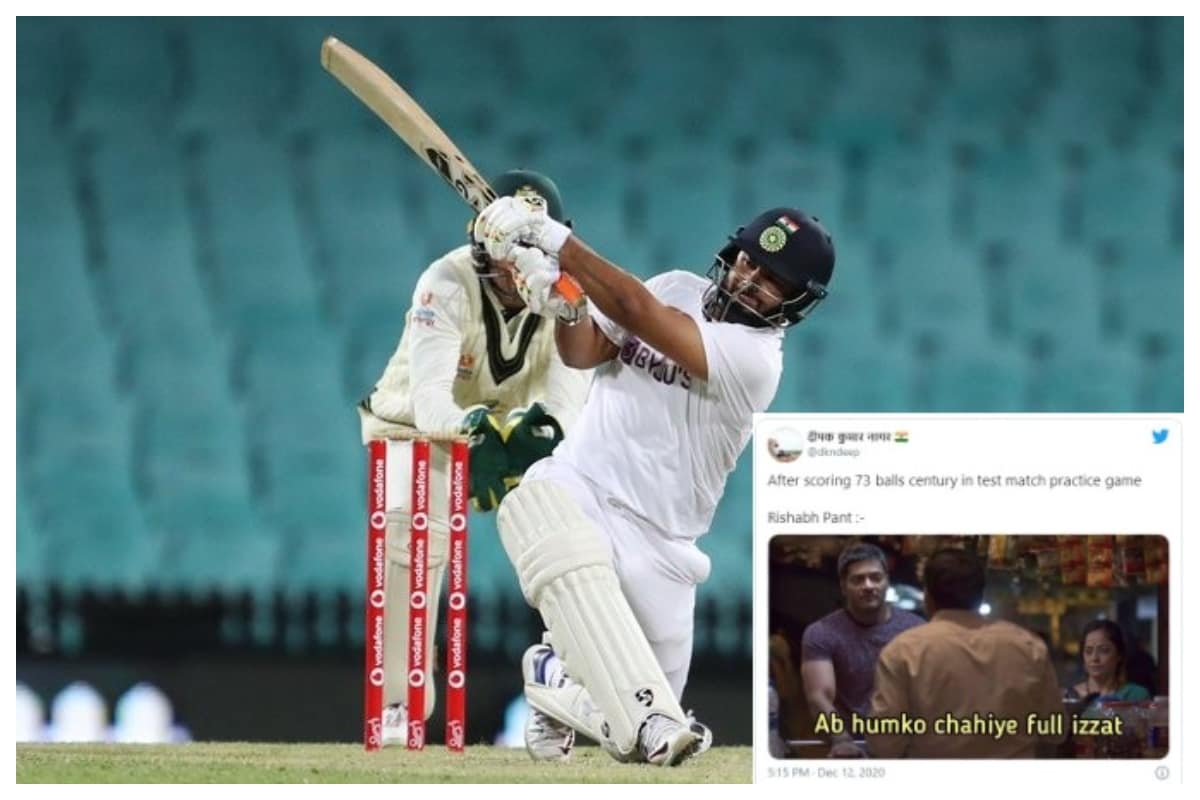 Rishabh Pant Blasts 22 Runs of the Last Over of the Day to Bring Up his Hundred in Pink-ball Tour Match, Twitter Can't Keep Calm