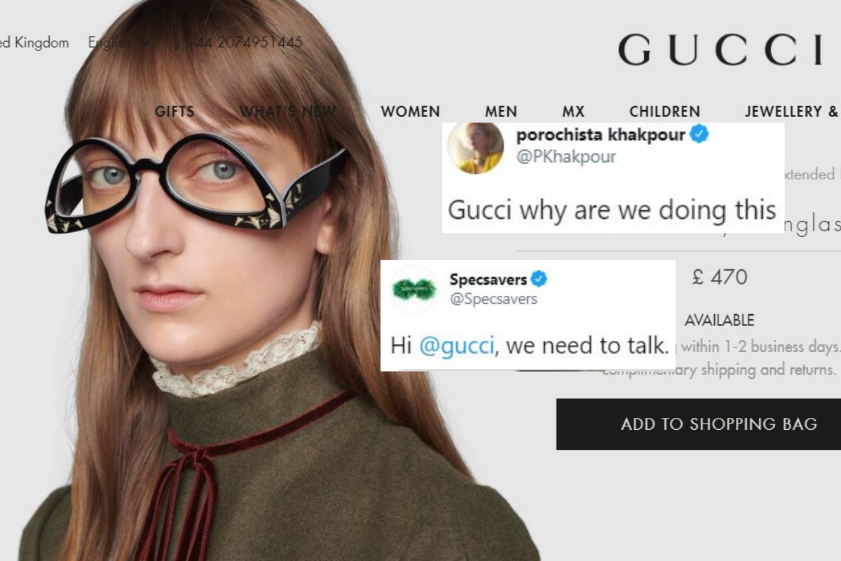Gucci s Upside Down Inverted Cat eye Frames are at the Eye of