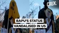 Khalistan Supporters Desecrate Mahatma Gandhis Statue In Washington DC