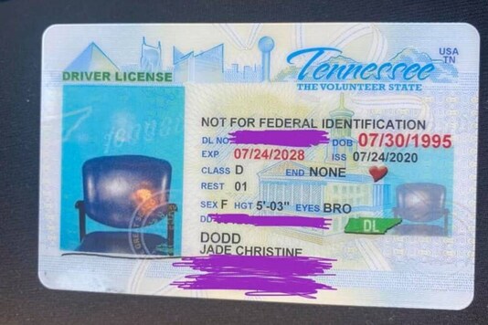 The picture of the erring driver's license shared on Facebook.