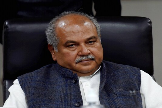 Union Agriculture Minister Narendra Singh Tomar during a meeting. 
