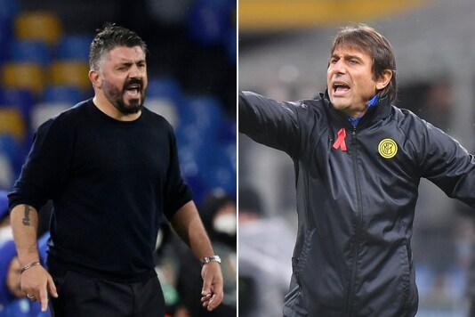 Gennaro Gattuso (L) and Antonio Conte (Photo Credit: Reuters)