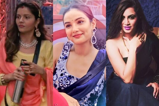 Rubina Dilaik, Jasmin Bhasin and Arshi Khan (L-R)