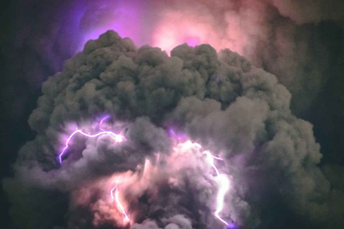 Watch Stunning Photos Capture Exact Moment Lightning Strikes Volcanic