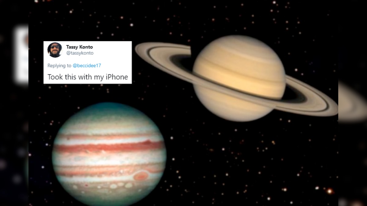 These Photos of Great Conjunction of Jupiter-Saturn are Obviously Fake But Nobody Will Notice