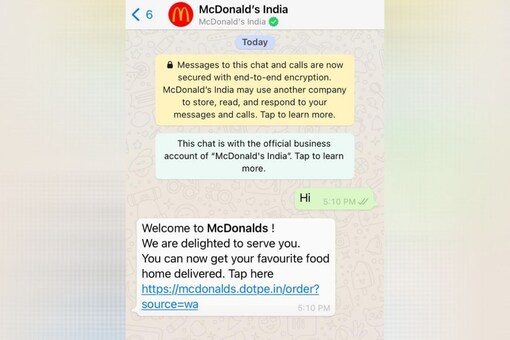 McDonald's WhatsApp