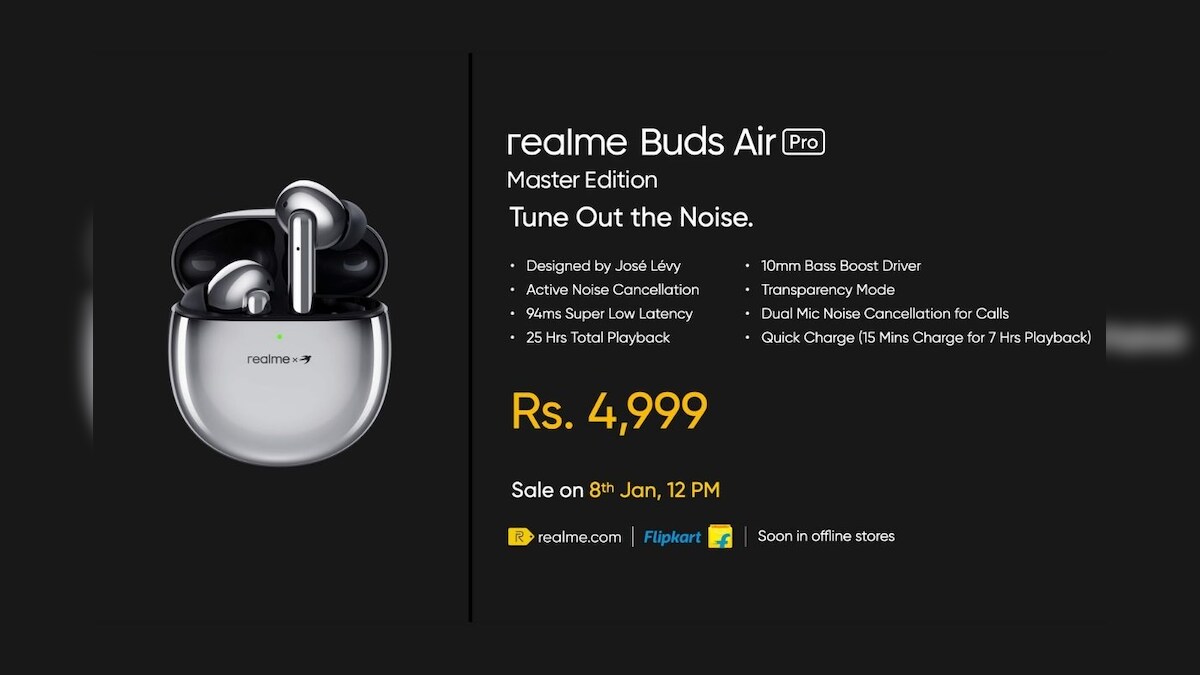 Realme Buds Air Pro Master Edition TWS Earphones Launched in India: Price, Specifications & More