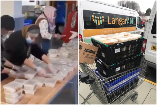 Langar Aid has packed and sent 800 meals to stranded truckers in Kent, UK | Image credit: Twitter