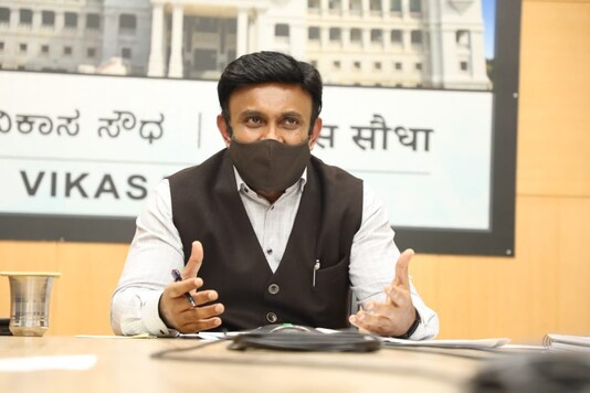File photo of Karnataka Health Minister K Sudhakar. (Image: IANS)