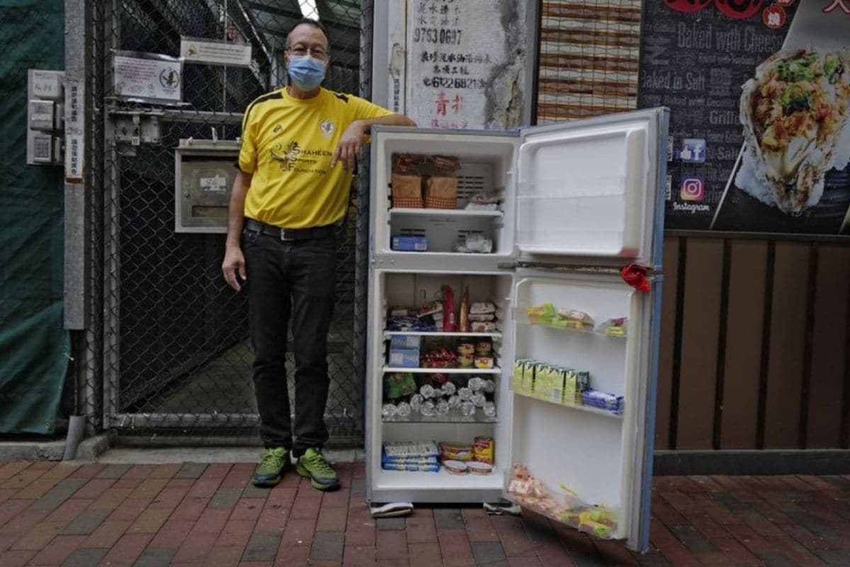 Hong Kong's Roadside Refrigerator is Offering Food and Essential Items to the Ones in Need