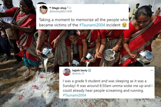 People offered tributes to victims of 2004 Tsunami. Credit: Twitter 