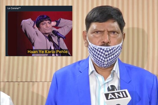 Ramdas Athawale has come up with yet another slogan against coronavirus | Image credit: Twitter