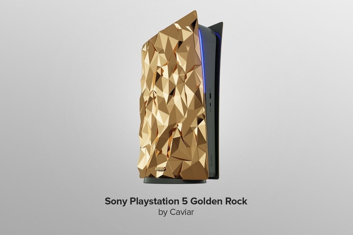 Caviar's Outrageous PlayStation 5 Golden Rock Edition Is Made With 20Kg 18-Carat Gold, Crocodile Leather