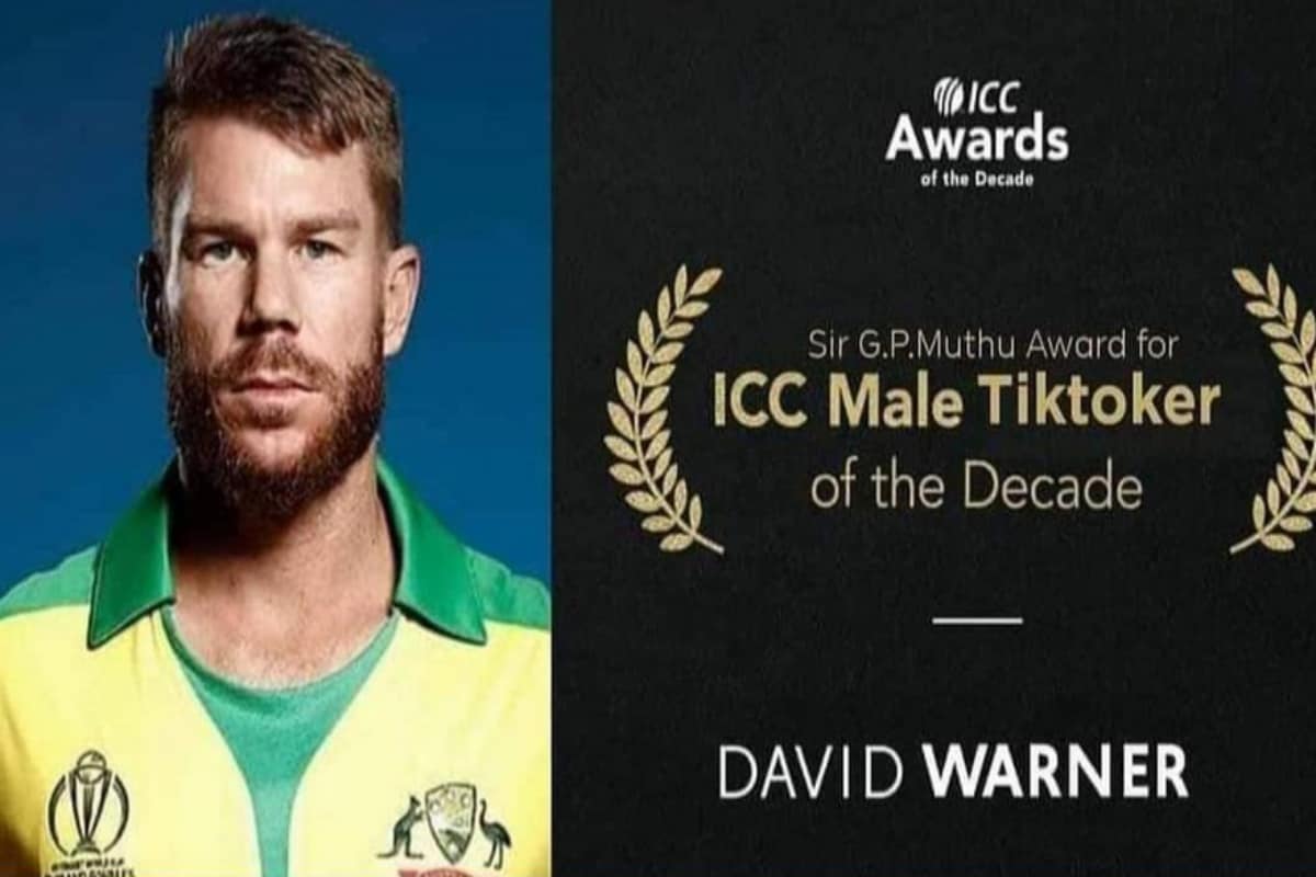 David Warner is 'Male Tiktoker of the Decade'