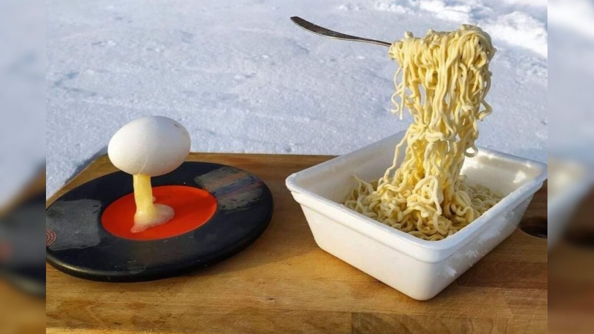 'Is This for Real?': Siberian Man's Photo of Frozen Egg and Noodles in the Air Goes Viral