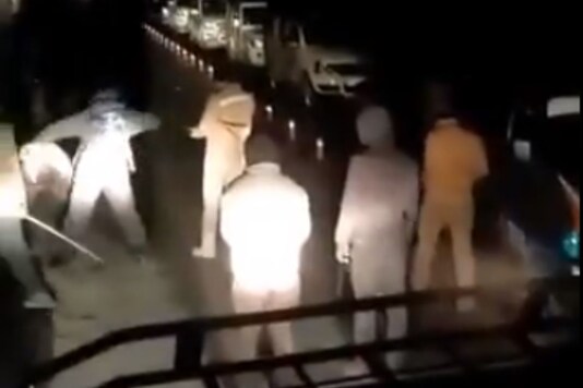 n the 1.8-minute-long video, the man is seen bent over with his arms looped behind the legs to hold his ears. He is kicked in the face and slapped by the personnel. (Image: Video Screengrab/Twitter) n the 1.8-minute-long video, the man is seen bent over with his arms looped behind the legs to hold his ears. He is kicked in the face and slapped by the personnel. (Image: Video Screengrab/Twitter)