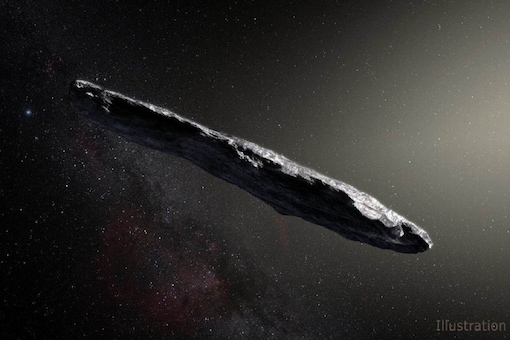 Oumuamua was originally classified as a comet, however, the observations revealed no signs of cometary activity after it slingshotted past the Sun. (Credit: Twitter)