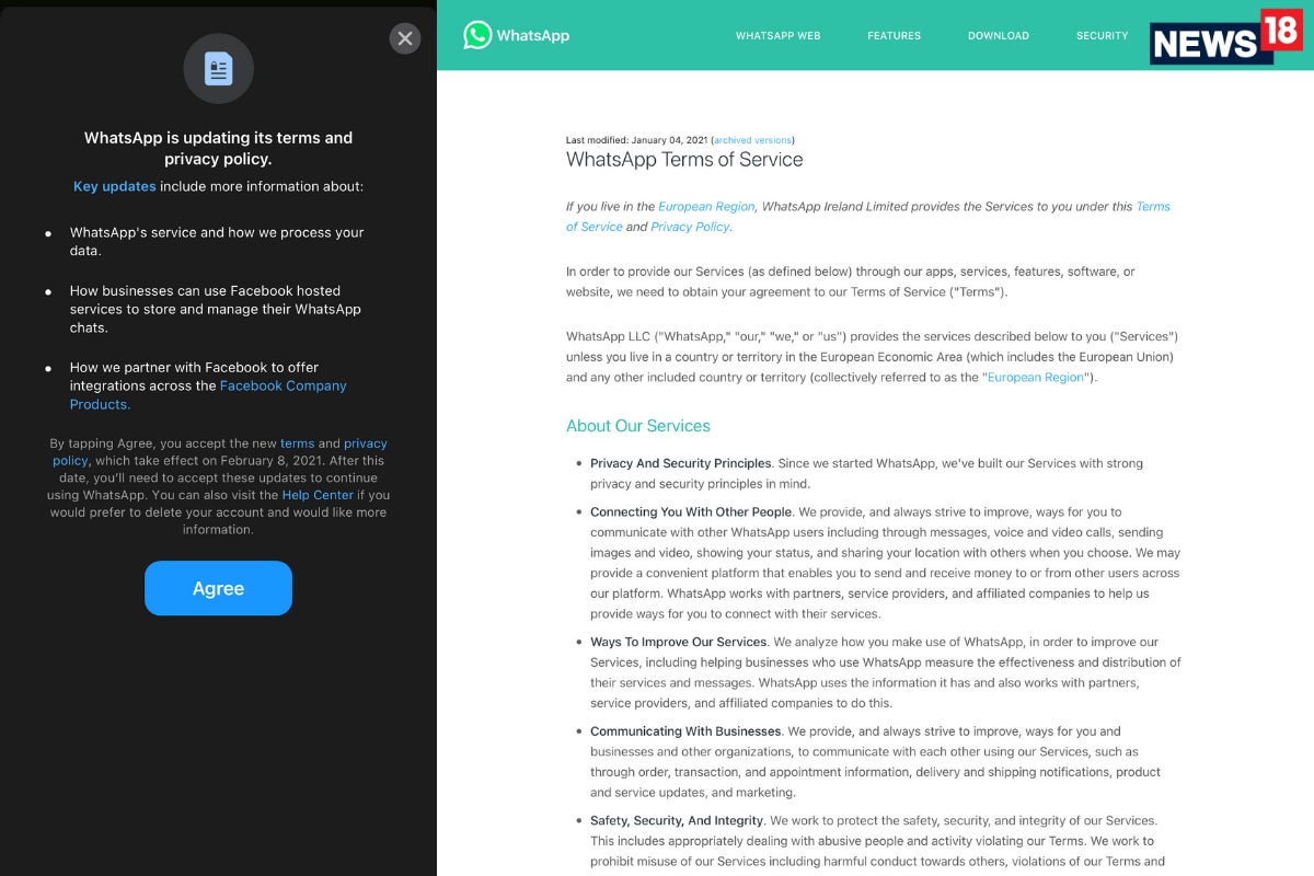 whatsapp new privacy policy