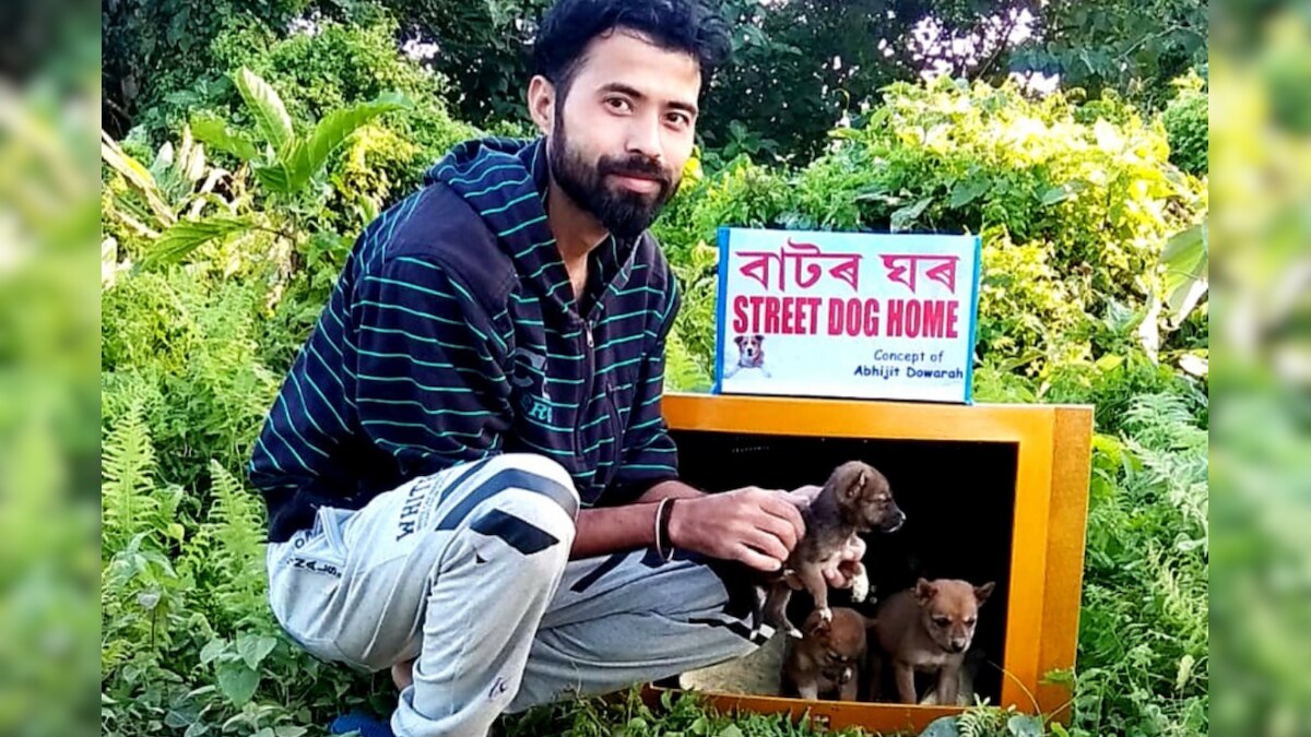 Assam Youth Turns Old TV Sets into Shelters for Stray Dogs to Keep them Warm in Winters