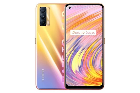 Realme V15's Koi colour option.