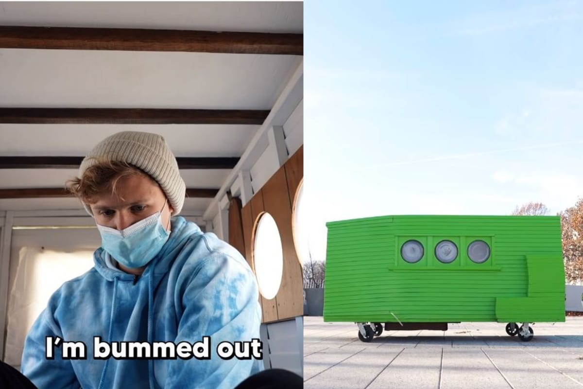 YouTuber Lives in World's Smallest Airbnb of 25 Square Feet For 24 Hours