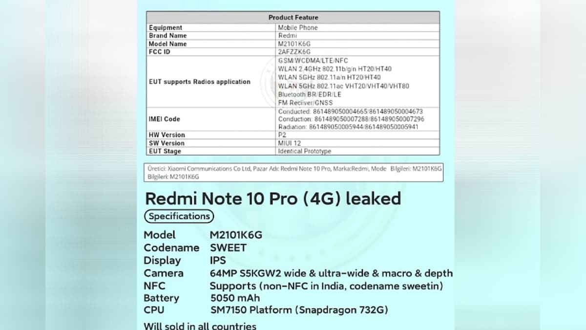 Redmi Note 10 Pro May Come with Quad Rear Cameras and 5,050mAh Battery, Other Key Specs Leaked