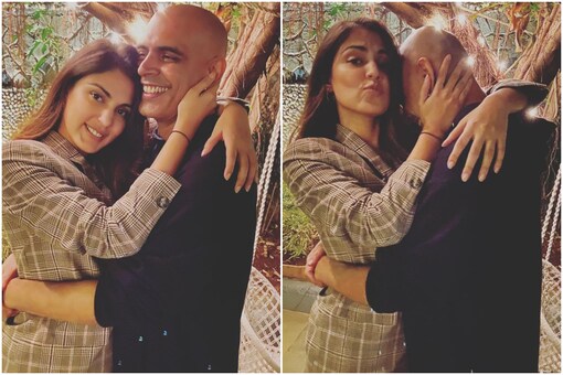 Rhea Chakraborty with Rajiv