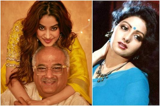 Janhvi and Boney Kapoor (L) Janhvi and Boney Kapoor (L)