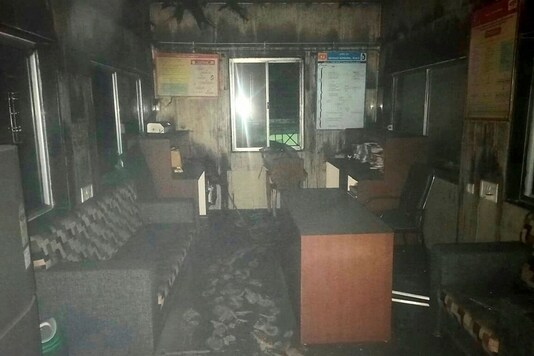 Bhandara: Charred remains of furniture and other equipments inside the new born babies care unit of the Bhandara District General Hospital after a fire which broke out in the wee hours, in Bhandara district of Maharashtra, Saturday, Jan. 9, 2021. 10 infants died in the incident. (PTI Photo) 