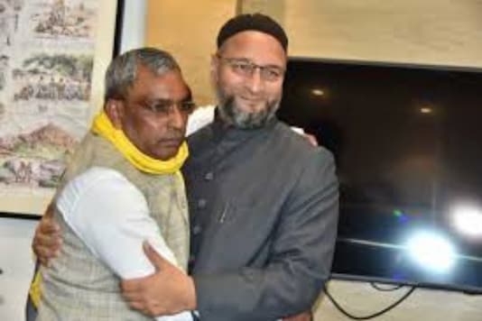 File photo of Om Prakash Rajbhar and Asaduddin Owaisi File photo of Om Prakash Rajbhar and Asaduddin Owaisi