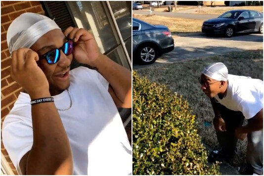A colourblind man's reaction to seeing colour for the first time in his life has the internet enthralled | Image credit: Twitter